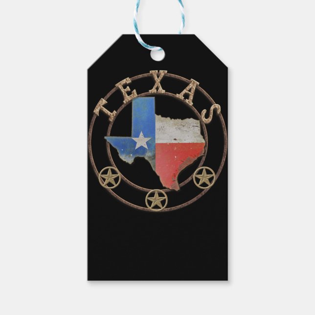 Etiqueta Para Presente Texas Map Barn Art (Frente)