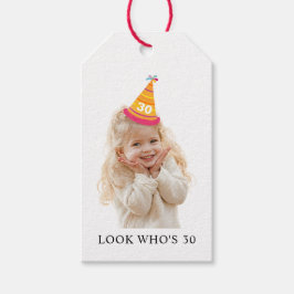 Etiqueta Para Presente Texto de Foto Personalizado para Festa de Aniversá