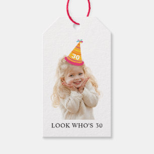 Etiqueta Para Presente Texto de Foto Personalizado para Festa de Aniversá