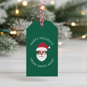 Etiqueta Para Presente Texto de Natal do Papai Noel, Curioso e Personaliz
