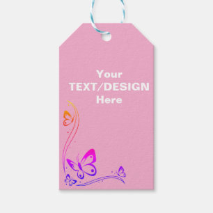 Etiqueta Para Presente Texto/ Design personalizado com borboleta
