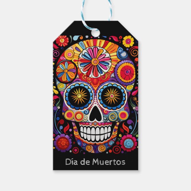 Etiqueta Para Presente Texto personalizado 💀 excelente dia de muertos (Frente)