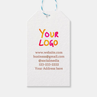 Etiqueta Para Presente texto simples mínimo adicione seu logotipo/design