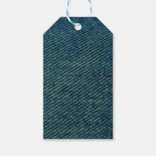 Etiqueta Para Presente Textura Blue Denim