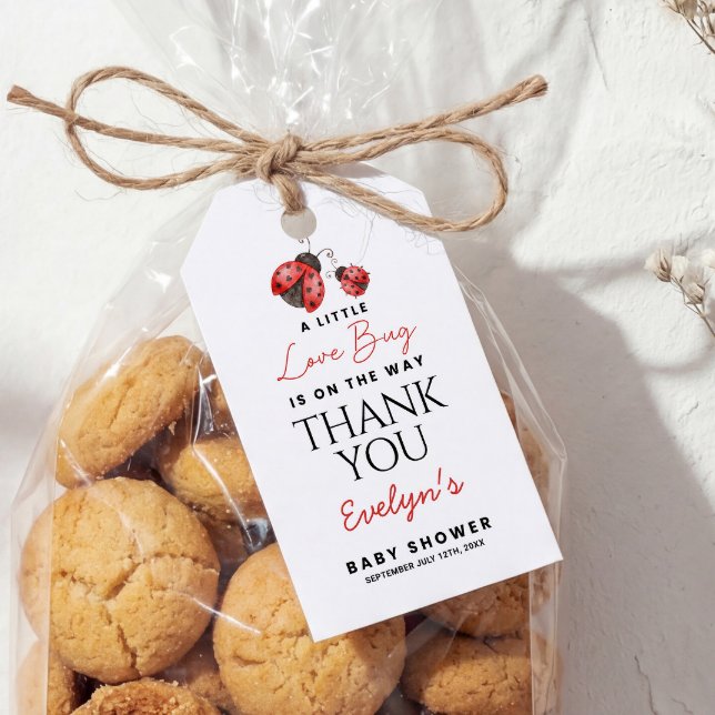 Etiqueta Para Presente Thank You Baby Shower Love bug (Criador carregado)