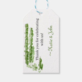 Etiqueta Para Presente Thank you favor tag watercolor greenery classic