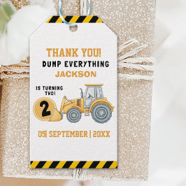 Etiqueta Para Presente "Thanks for Building Memories –Construction Party