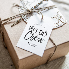 Etiqueta Para Presente The I Do Crew | Favor para a festa de casamento