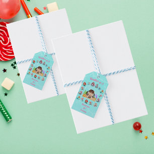 Etiqueta Para Presente Theme Girl do Dia de Aniversário Personalizado