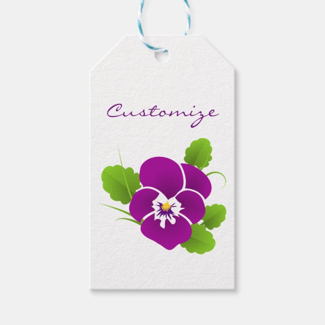 Etiqueta Para Presente Thunder_Cove da Flor Púrpura (Frente)