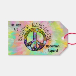 Etiqueta Para Presente Tie-Dye Art e Bohemian Appreal Cartão de visita