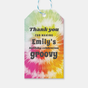 Etiqueta Para Presente Tie Dye Birthday - Marca de Favor