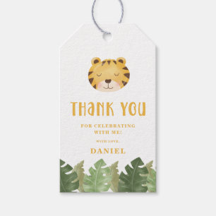 Etiqueta Para Presente Tiger Birthday Obrigado Etiqueta do Presente