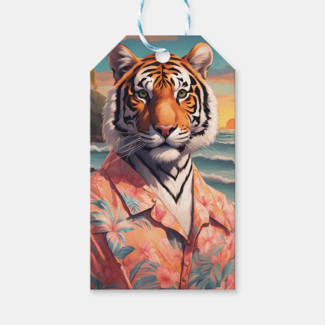 Etiqueta Para Presente Tiger Holiday (Frente)