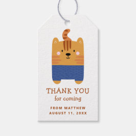 Etiqueta Para Presente Tigre bonito. Crianças zoo safari obrigado de aniv