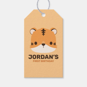Etiqueta Para Presente Tigre de Cuta com Nome Personalizado