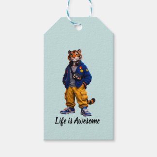 Etiqueta Para Presente Tigre Legal na Arte de Streetwear - Tigre de Estil