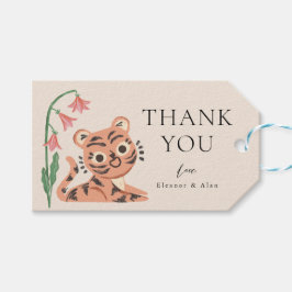 Etiqueta Para Presente Tigre Selvagem Selvagem de Animais Selvagens