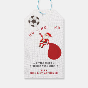 Etiqueta Para Presente Time de Futebol do Papai Noel Lista de Meninos Boa