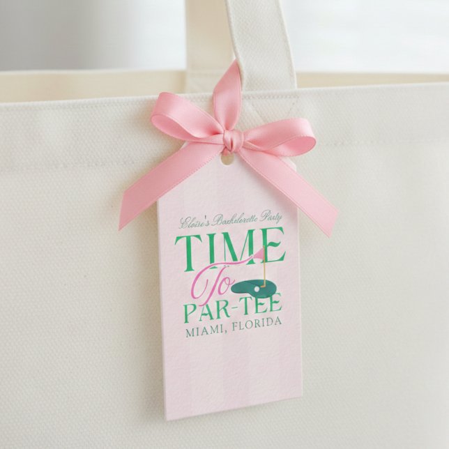 Etiqueta Para Presente Time to Par-Tee Golf Bachelorette (Time to Par-Tee Golf Bachelorette Gift Tags
)