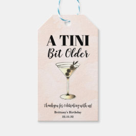 Etiqueta Para Presente Tini Bit Mais Antigo, Mínimo Martini Cocktail Aniv