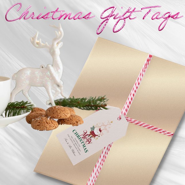 Etiqueta Para Presente Tini Bit Merry Martini Office Christmas Santa (Tini Bit Merry Martini Office Christmas Santa Gift Tags)