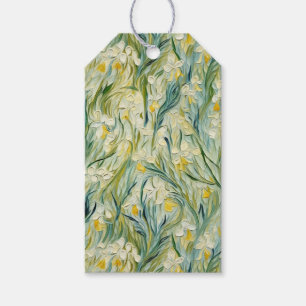 Etiqueta Para Presente Tinta Floral inspirada na Noite Estrelada no estil