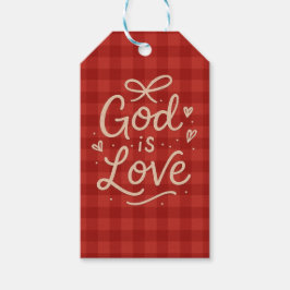 Etiqueta Para Presente Tipografia Desenhada À Mão, Vermelha Verificada