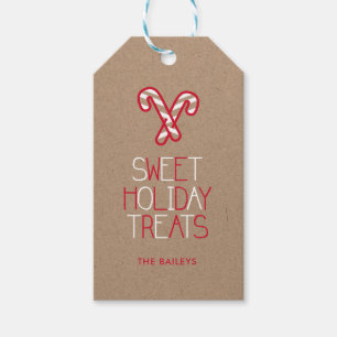 Etiqueta Para Presente Tipografia do Whimsic, vermelho e branco Candy