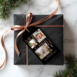 Etiqueta Para Presente Tipografia em negrito com Feliz moderna 3 Foto pre