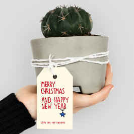Etiqueta Para Presente Tipografia Moderna Simples Feliz Natal