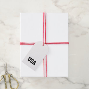 Etiqueta Para Presente Tipografia Patriótica dos EUA - Blue Olimpiadas Sp