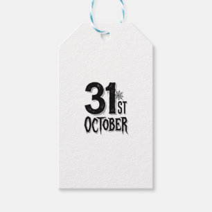 Etiqueta Para Presente Tipografia Vintage de Halloween de 31 de Outubro D