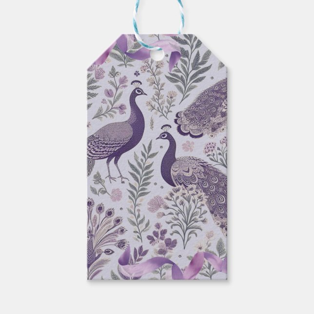 Etiqueta Para Presente Toalete Pavão Roxo  (Frente)