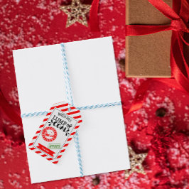 Etiqueta Para Presente Toco de Carvão engraçado funky Natal amigo secreto