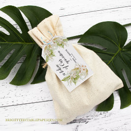 Etiqueta Para Presente Token of Our Appreciation Tropical Pampas Wedding