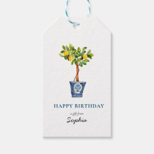 Etiqueta Para Presente Topiaria de limoeiro Tags de presente de aniversár