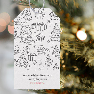 Etiqueta Para Presente Tópico De Coloração Do Natal