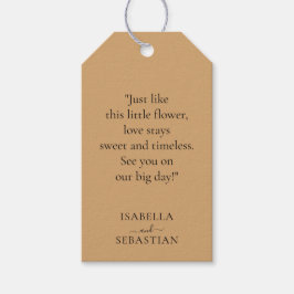 Etiqueta Para Presente Toque de Lavanda de Madeira Burly de Casamento