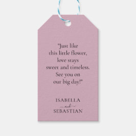 Etiqueta Para Presente Toque de Lavanda Rosa Noiva