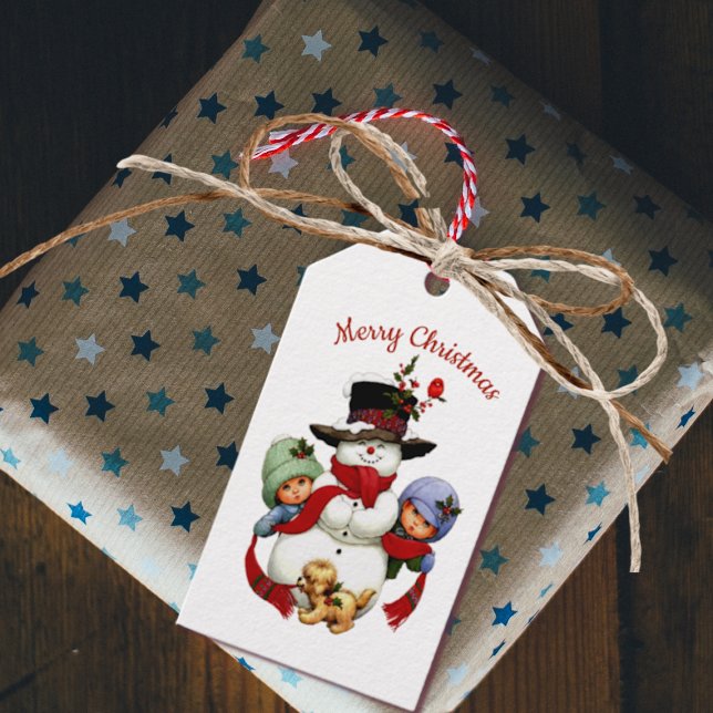 Etiqueta Para Presente Toques de Natal bonitos com a etiqueta de presente (Criador carregado)