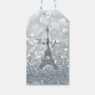 Etiqueta Para Presente Torre Eiffel Brilho Brilhos Lantejoulas Festa