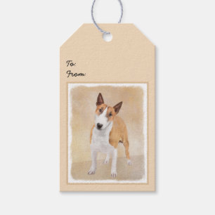 Etiqueta Para Presente Touro Miniatura - Pintura Terrier - Bonito Origina
