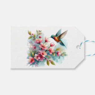 Etiqueta Para Presente Trabalho de arte de pássaro-primavera