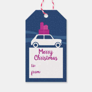 Etiqueta Para Presente Tráfego do Natal de Mini Cooper