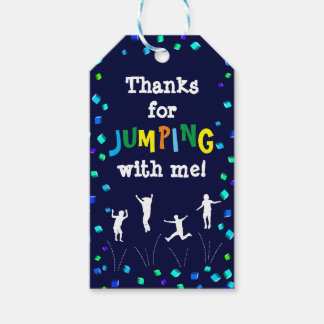 Etiqueta Para Presente Trampoline ou Favor do Partido do Salto Obrigado M