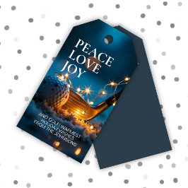 Etiqueta Para Presente Tranquilo Snowy Night Golf Natal