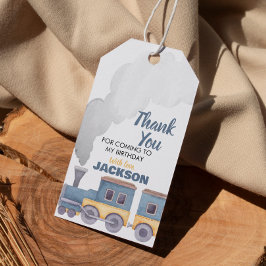 Etiqueta Para Presente Trem Obrigado Marque Chá de fraldas de aniversário