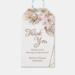Etiqueta Para Presente Trendy Boho - Flores Secas Tropicais Pampas Grass