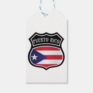 Etiqueta Para Presente Trendy Porto Rico - Símbolo Nacional da Bandeira